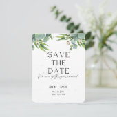 Moderne En Elegante Save The Date Kaart (Staand voorkant)