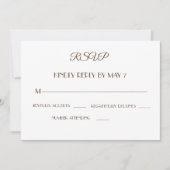 Moderne en Elegante Scrip tRsvp kaart Gouden Stipp (Voorkant)