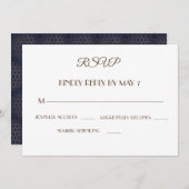 Moderne en Elegante Scrip tRsvp kaart Gouden Stipp (Voorkant / Achterkant)