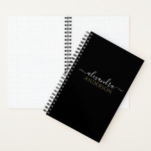 Moderne en elegante scriptnaam notitieboek