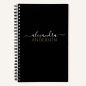 Moderne en elegante scriptnaam notitieboek (Voorkant)