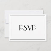 Moderne en elegante, stijlvolle bruiloft RSVP kaartje (Achterkant)