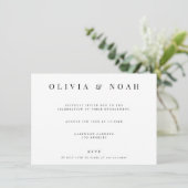 Moderne en elegante uitnodiging voor een White Eng (Staand voorkant)