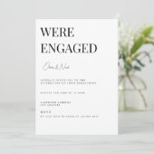 Moderne en elegante uitnodiging voor een White Eng (Staand voorkant)