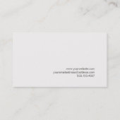 Moderne en geavanceerde zwarte lettertype visitekaartje (Achterkant)