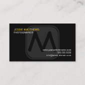 Moderne en gedurfde monogram visitekaartje (Achterkant)