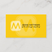 Moderne en gedurfde monogram visitekaartje (Voorkant)