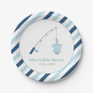 Fish Baby Shower Plates