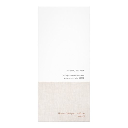 Moderne en hepte Kaart (Achterkant)