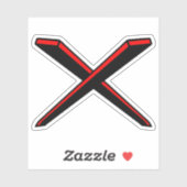 Moderne en Klassieke Letter X Monogram Sticker (Vel)