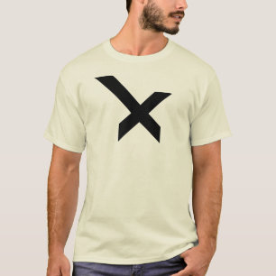 Moderne en Klassieke Letter X Monogram T-shirt