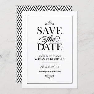 Moderne en Manuscript Typografie Retro sparen de D Save The Date