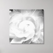 Moderne en Minimale Bloemen Zwart-wit Bloem Canvas Afdruk (Voorkant)