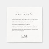 Moderne en minimale bruiloft papier borden servet (Voorkant)