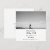 Moderne en minimale huwelijksfoto Uitnodigen Kaart (Voorkant / Achterkant)