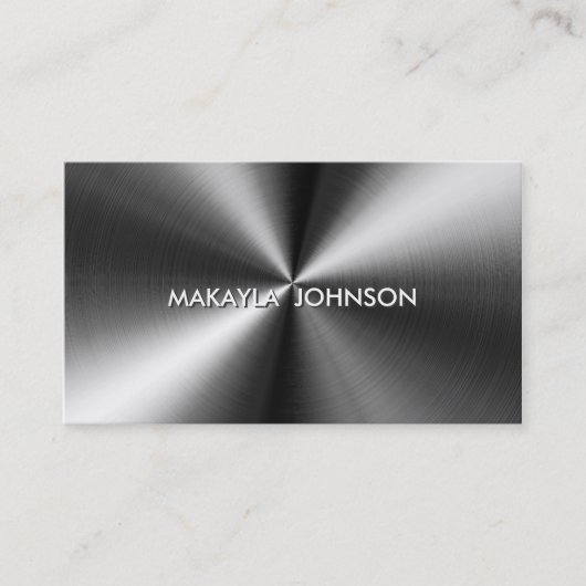 Moderne en minimale professionele metalen visitekaartje (Voorkant)