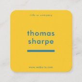 Moderne en Minimale QR Code Backer Vierkante Visitekaartje (Voorkant)