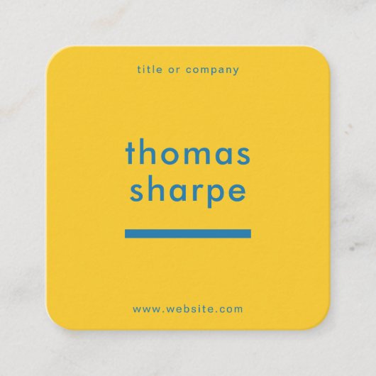 Moderne en Minimale QR Code Backer Vierkante Visitekaartje (Voorkant)