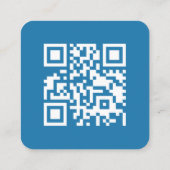 Moderne en Minimale QR Code Backer Vierkante Visitekaartje (Achterkant)
