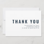 Moderne en minimale Typografie Weddenschap Dank je Bedankkaart (Voorkant)
