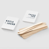 Moderne en minimale Typografie Weddenschap Dank je Handwaaier (Niet-gemonteerd)