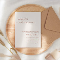 Moderne en minimalistische Boho Terracotta Wedding