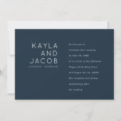 Moderne en minimalistische typografie-weddenschap kaart (Voorkant)