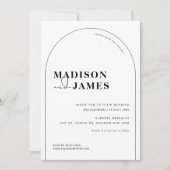 Moderne en minimalistische uitnodiging voor een br (Voorkant)