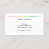 Moderne en oude fotograaf visitekaartje (Achterkant)