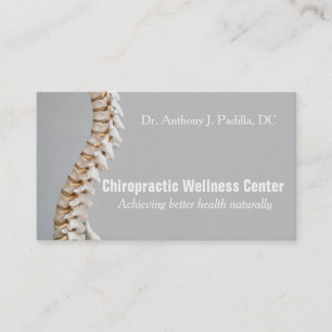 Moderne en professionele chiropractische en Wellne Visitekaartje
