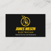 Moderne en  professionele elektricien visitekaartje (Achterkant)