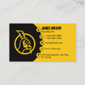 Moderne en  professionele elektricien visitekaartje (Voorkant)