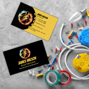 Moderne en  professionele elektricien visitekaartje
