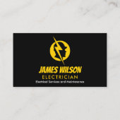Moderne en  professionele elektricien visitekaartje (Achterkant)