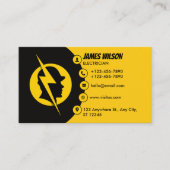 Moderne en  professionele elektricien visitekaartje (Voorkant)
