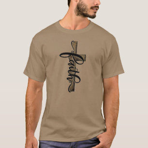 Moderne en roemrijke Faith Cross T-shirt