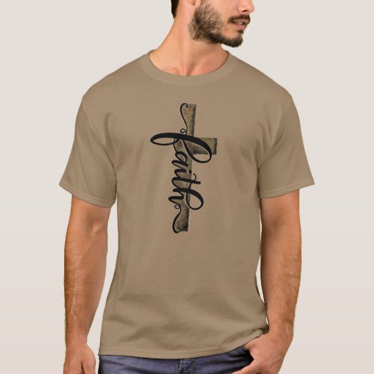 Moderne en roemrijke Faith Cross T-shirt (Voorkant)