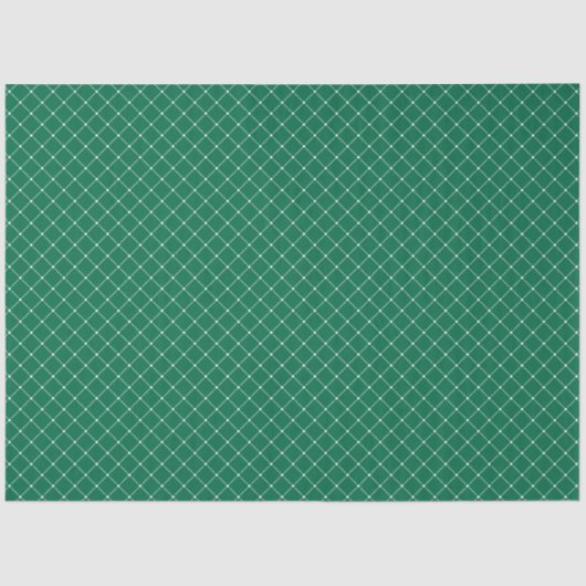Moderne en Schattigee Green Plaid Christmas Tissuepapier (Voorkant)