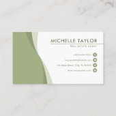 Moderne en schone groene golfruimte visitekaartje (Achterkant)