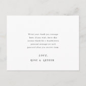 Moderne en stijlvolle trouwkaart bedankkaart briefkaart (Achterkant)