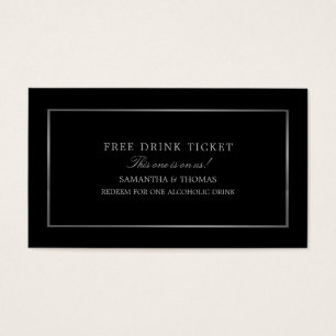 Moderne en stijlvolle, zwarte & zilverkleurige, gr visitekaartje