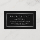 Moderne en stijlvolle, zwarte/zilverkleurige Ticke Visitekaartje (Voorkant)