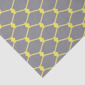 Moderne en trendy grijze en gele ketting link tissuepapier (Detail)