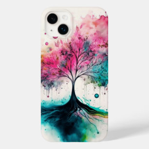 Moderne en vette mystieke boom (blauw, roze, oranj Case-Mate iPhone 14 plus hoesje
