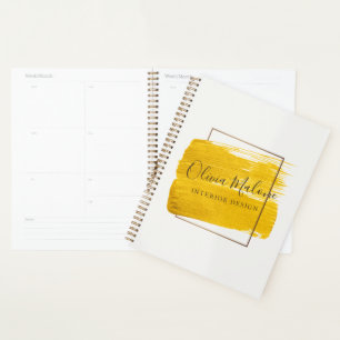 Moderne encadré or Aquarelle Paint Splash Planner