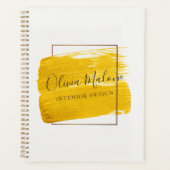 Moderne encadré or Aquarelle Paint Splash Planner (Devant)
