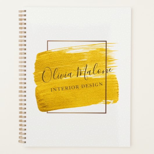 Moderne encadré or Aquarelle Paint Splash Planner (Devant)
