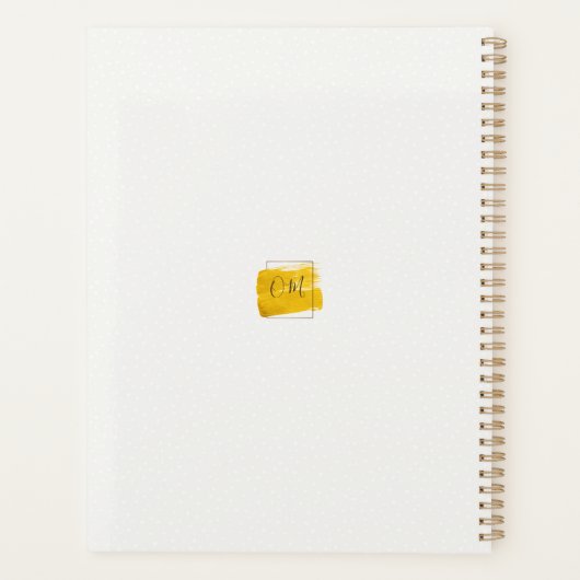 Moderne encadré or Aquarelle Paint Splash Planner (Dos)
