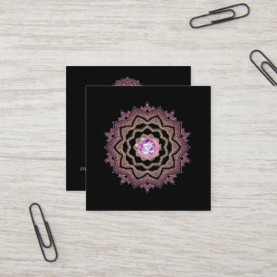 Moderne Energie Healing Lotus Mandala Om Symbool Vierkante Visitekaartje