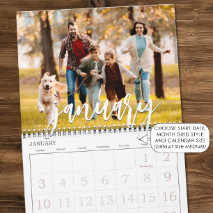 Moderne Enkele Foto en Hoesje Collage Aangepaste k Kalender